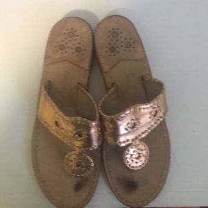 Jack Rogers gold metallic sandal